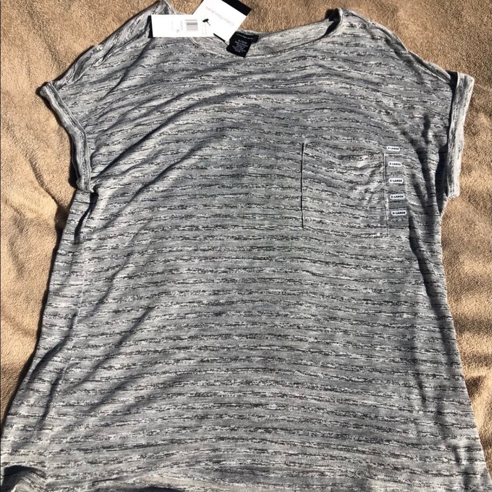 Calvin Klein NWT grey striped shirt